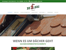 Tablet Screenshot of dachbau-haase.de